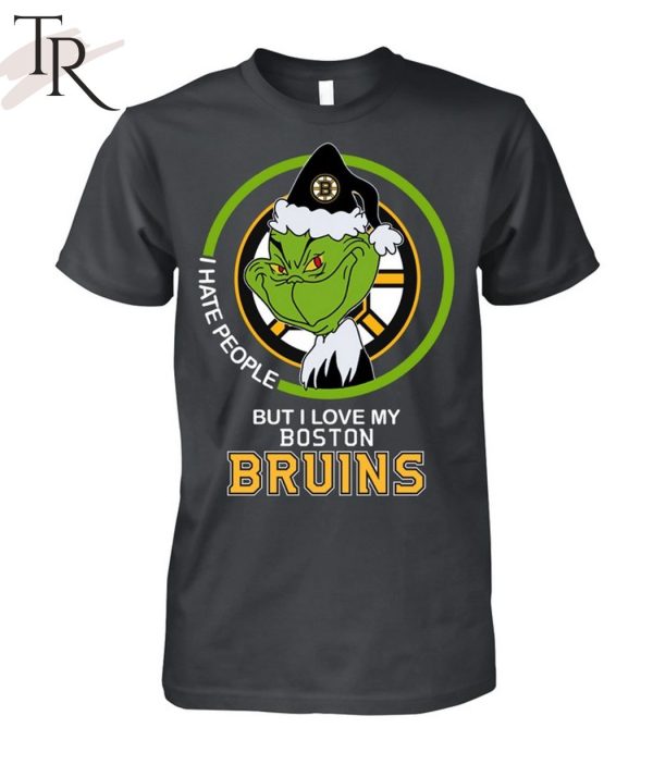 Grinch I Hate People But I Love My Boston Bruins T-Shirt