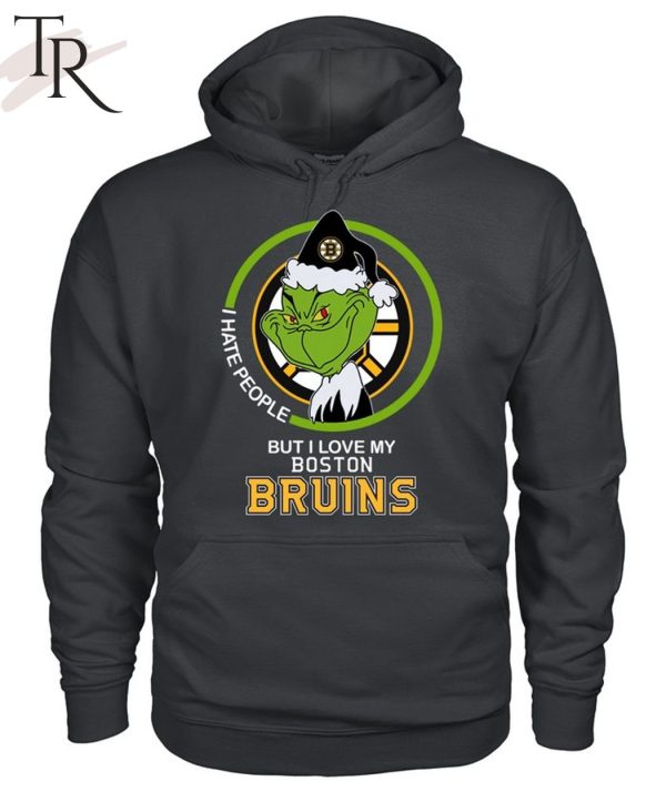 Grinch I Hate People But I Love My Boston Bruins T-Shirt