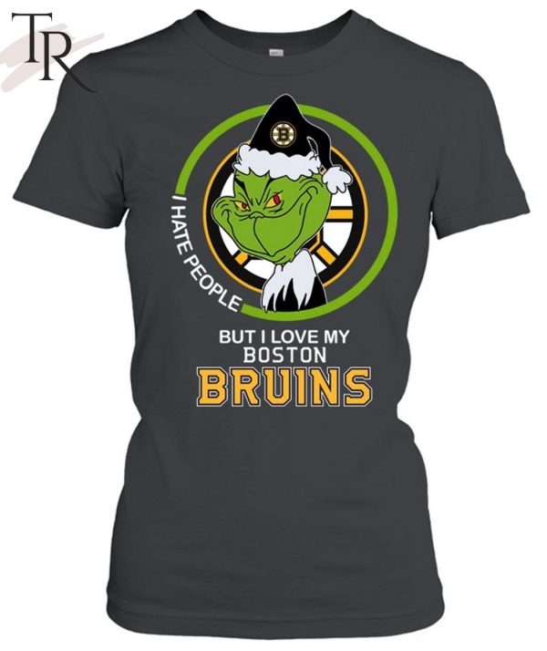 Grinch I Hate People But I Love My Boston Bruins T-Shirt