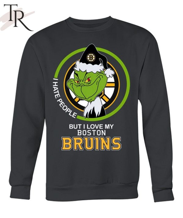 Grinch I Hate People But I Love My Boston Bruins T-Shirt