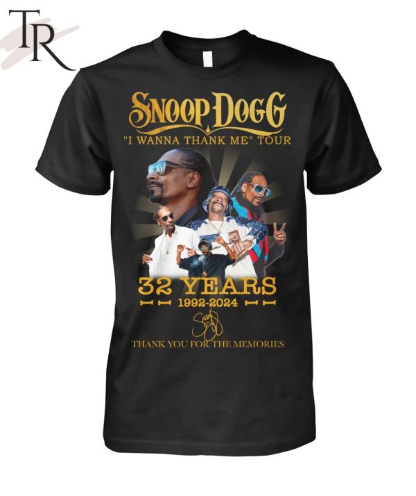 Snoop Dogg I Wanna Thank Me Tour 32 Years 1992 – 2024 Thank You For The Memories T-Shirt