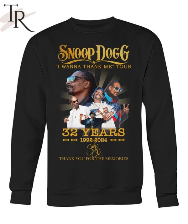 Snoop Dogg I Wanna Thank Me Tour 32 Years 1992 – 2024 Thank You For The Memories T-Shirt