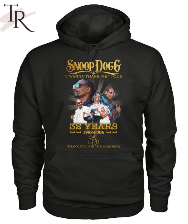 Snoop Dogg I Wanna Thank Me Tour 32 Years 1992 – 2024 Thank You For The Memories T-Shirt