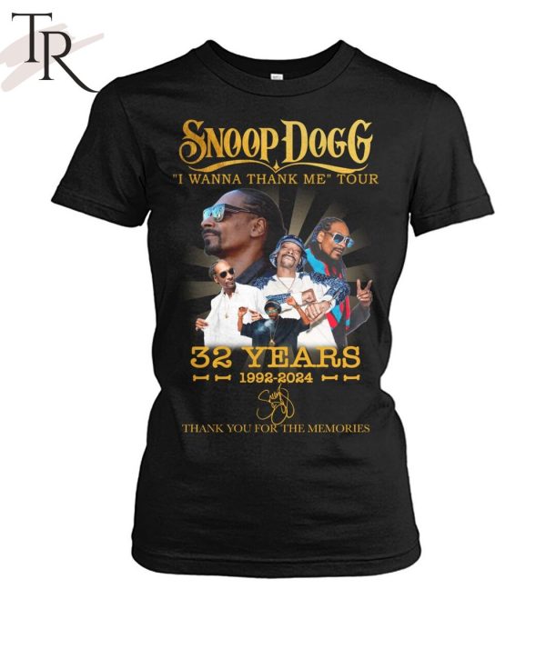 Snoop Dogg I Wanna Thank Me Tour 32 Years 1992 – 2024 Thank You For The Memories T-Shirt