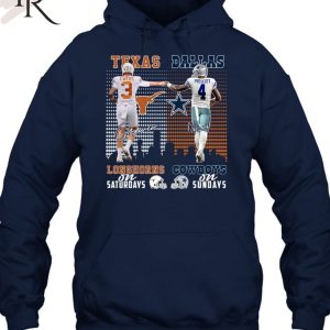 Texas Longhorns On Saturdays And Dallas Cowboys On Sundays T-Shirt