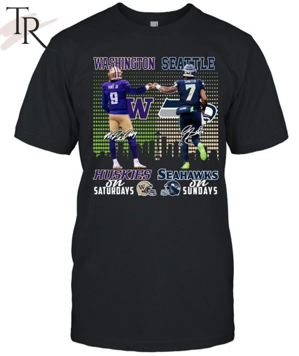 Washington Huskies On Saturdays And Seattle Seahawks On Sundays T-Shirt