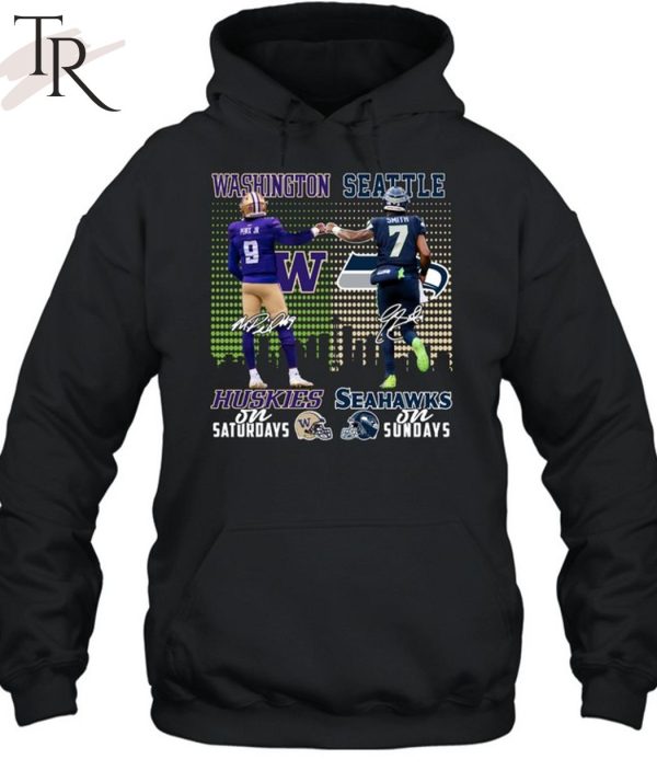 Washington Huskies On Saturdays And Seattle Seahawks On Sundays T-Shirt