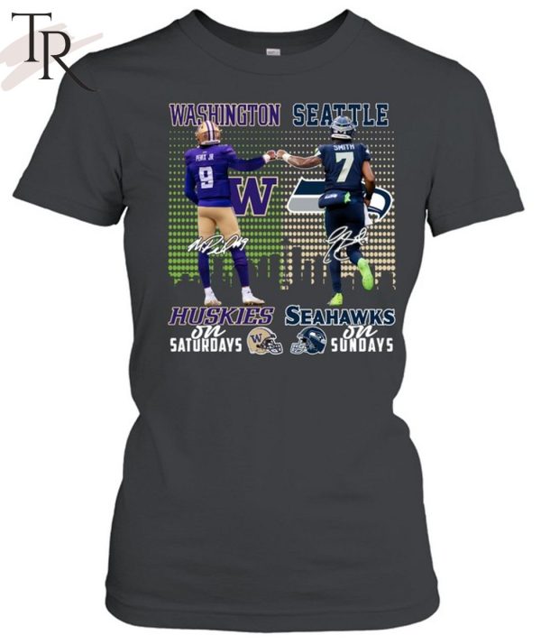 Washington Huskies On Saturdays And Seattle Seahawks On Sundays T-Shirt