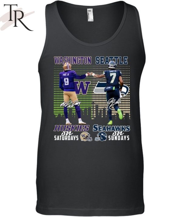 Washington Huskies On Saturdays And Seattle Seahawks On Sundays T-Shirt