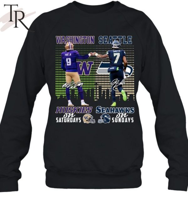 Washington Huskies On Saturdays And Seattle Seahawks On Sundays T-Shirt