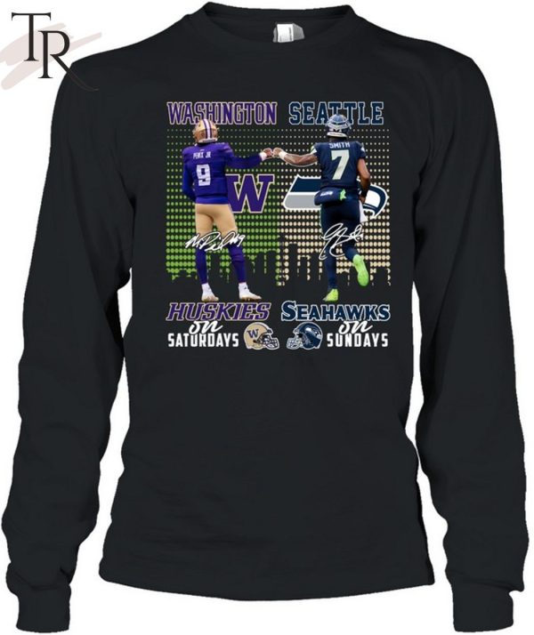 Washington Huskies On Saturdays And Seattle Seahawks On Sundays T-Shirt