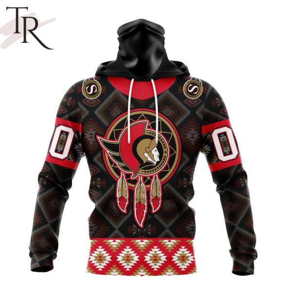 Personalized NHL Ottawa Senators Design With Native Pattern Full Printed Hoodie