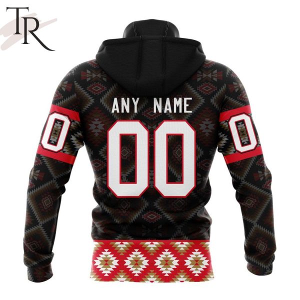 Personalized NHL Ottawa Senators Design With Native Pattern Full Printed Hoodie