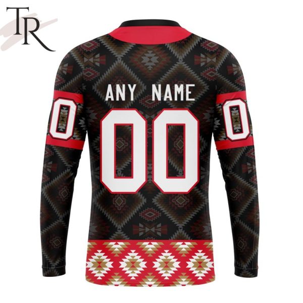 Personalized NHL Ottawa Senators Design With Native Pattern Full Printed Hoodie