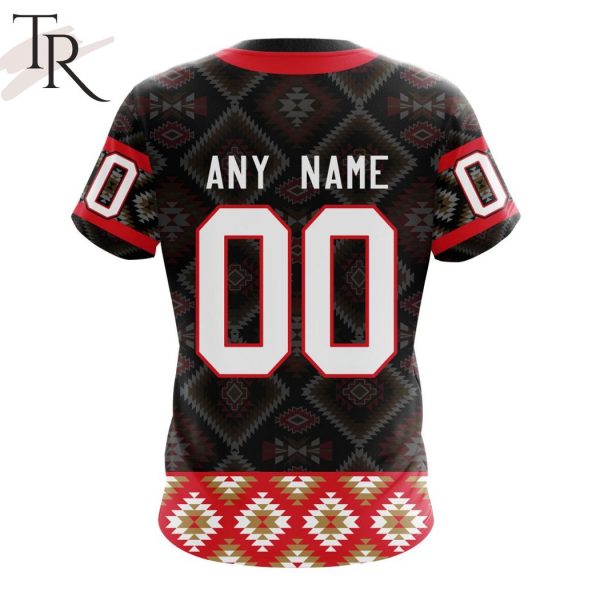 Personalized NHL Ottawa Senators Design With Native Pattern Full Printed Hoodie