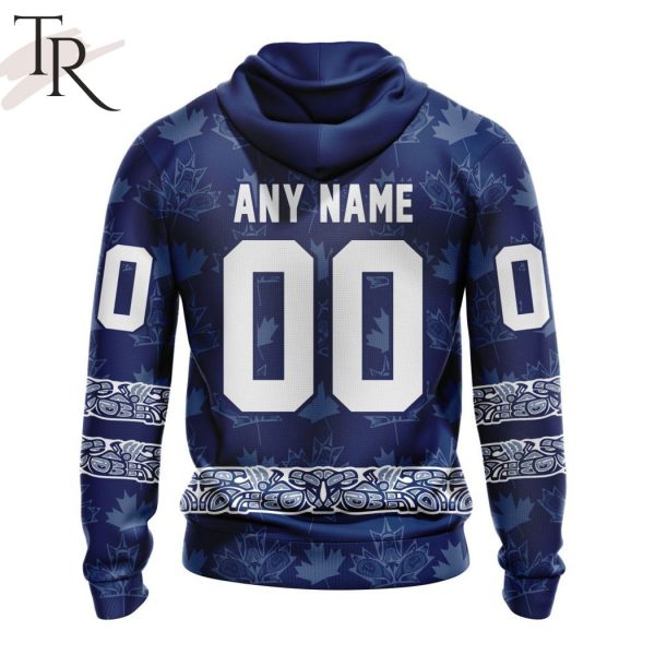 Personalized NHL Toronto Maple Leafs Design With Native Pattern Full Printed Hoodie
