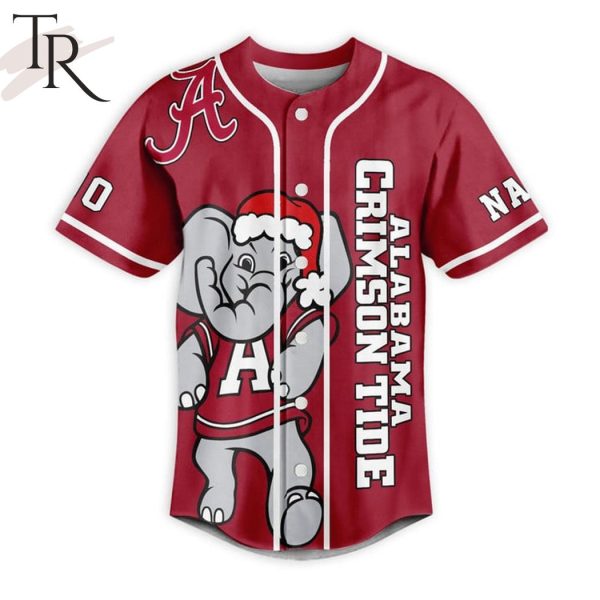 Alabama Crimson Tide Have A Roll Tide Christmas Custom Baseball Jersey