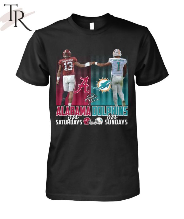 Alabama On Saturdays And Dophins On Sundays T-Shirt