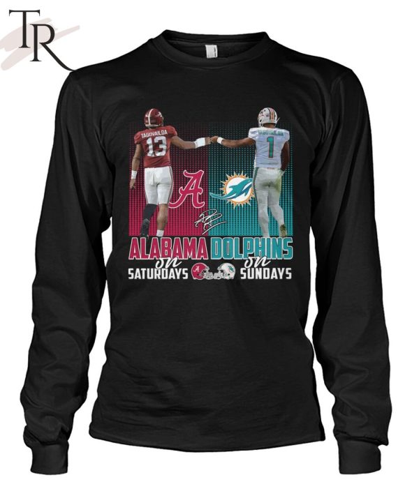 Alabama On Saturdays And Dophins On Sundays T-Shirt