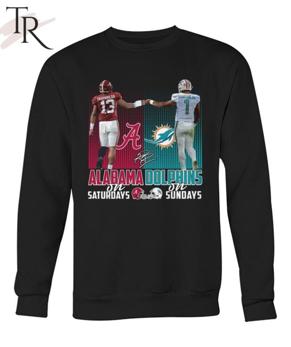 Alabama On Saturdays And Dophins On Sundays T-Shirt