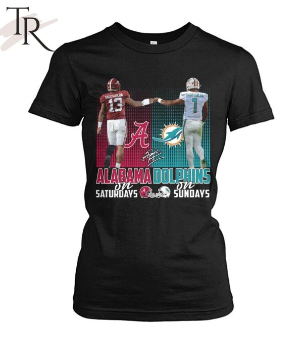 Alabama On Saturdays And Dophins On Sundays T-Shirt