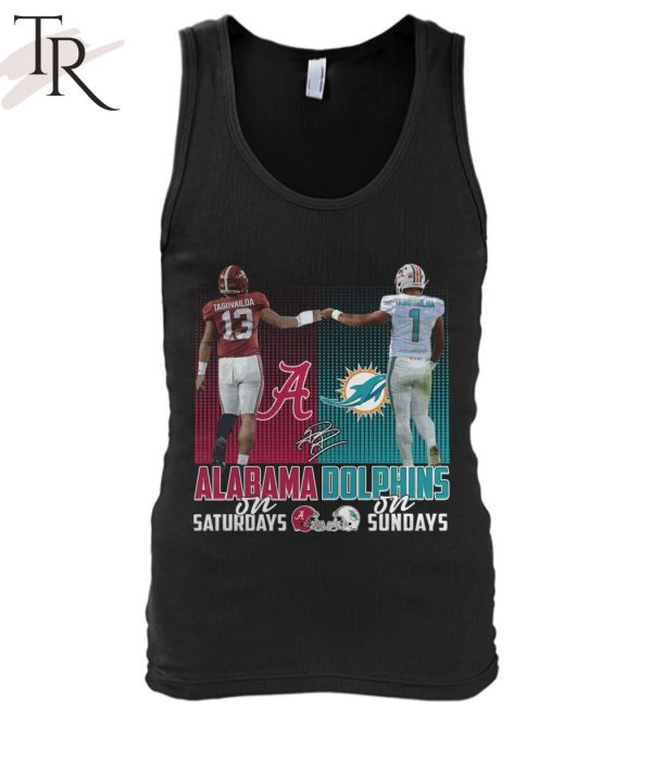 Alabama On Saturdays And Dophins On Sundays T-Shirt