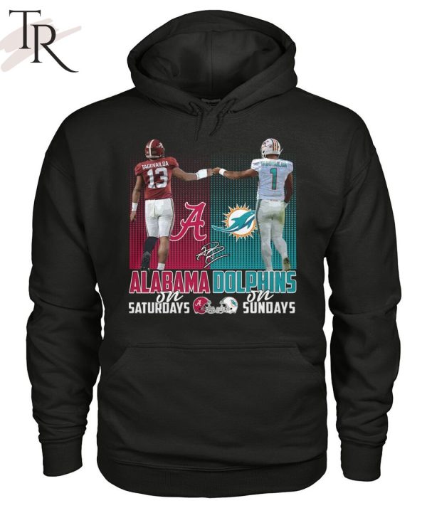 Alabama On Saturdays And Dophins On Sundays T-Shirt