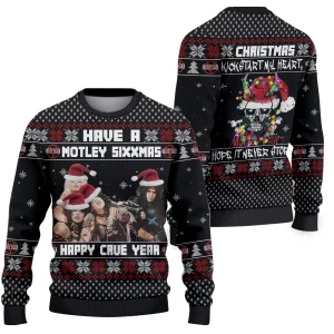 Have A Motley Sixxmas Happy Crue Year Ugly Christmas Sweater