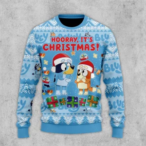Hooray It’s Christmas Bluey Ugly Sweater