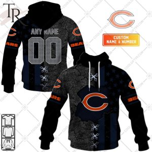 Personalized NFL Chicago Bears Flag Special Design Hoodie