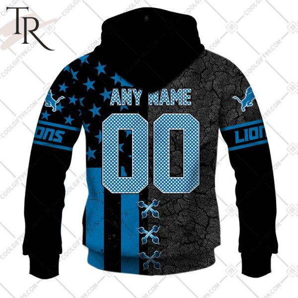 Personalized NFL Detroit Lions Flag Special Design Hoodie