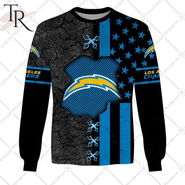 Personalized NFL Los Angeles Chargers Flag Special Design Hoodie