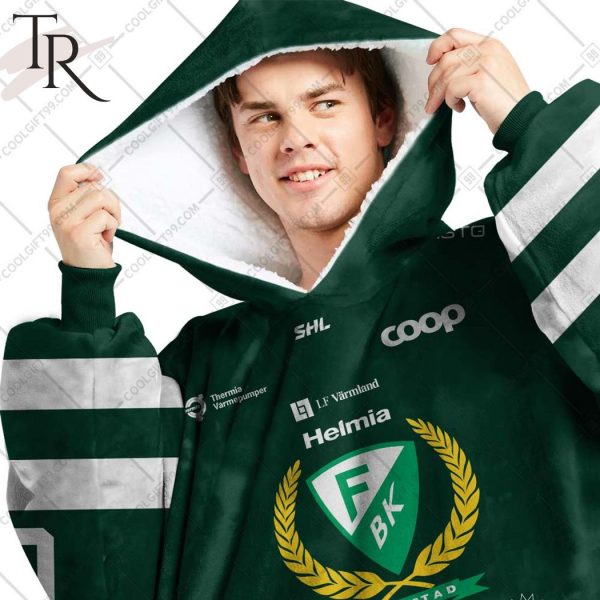 Personalized SHL Farjestad BK Home jersey Style Oodie, Flanket, Blanket Hoodie, Snuggie