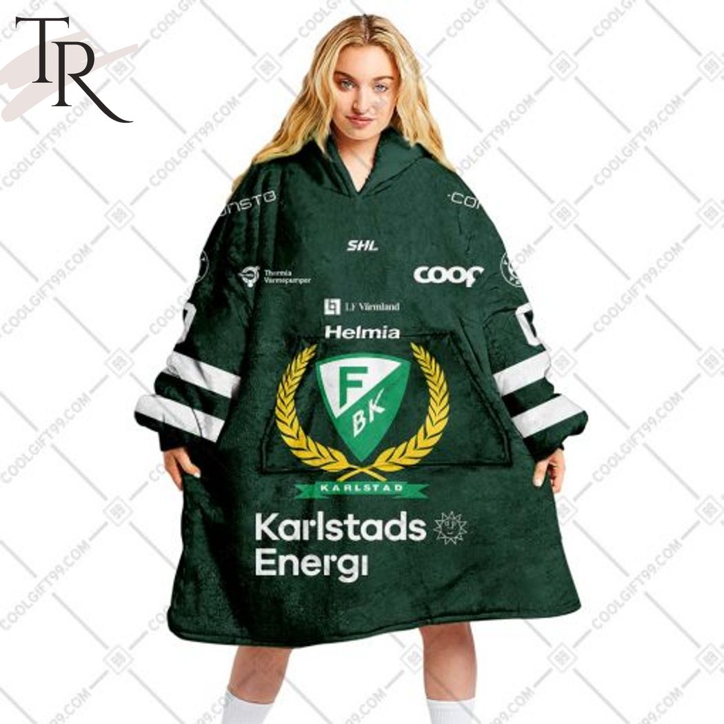 Personalized SHL Farjestad BK Home jersey Style Oodie, Flanket, Blanket Hoodie, Snuggie