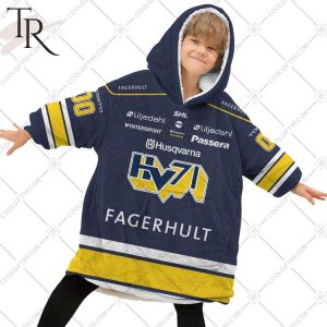 Personalized SHL HV71 Home jersey Style Hoodie, Oodie, Flanket, Blanket Hoodie, Snuggie