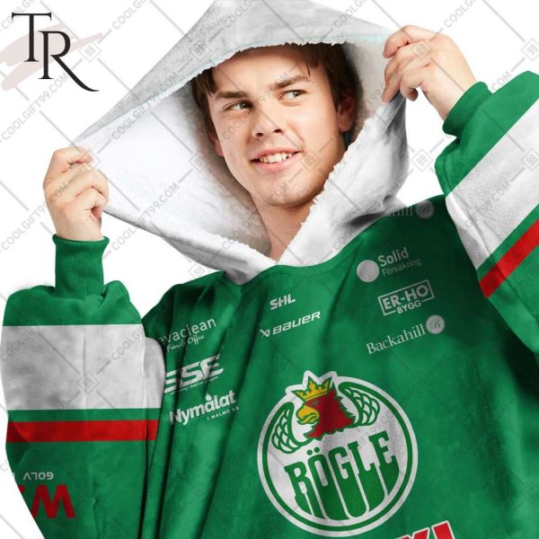 Personalized SHL Rogle BK Home jersey Style Oodie, Flanket, Blanket Hoodie, Snuggie