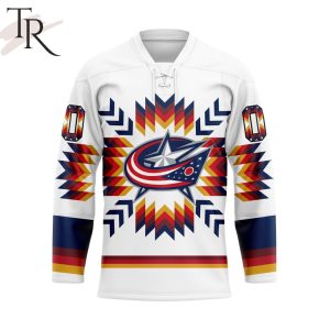 NHL Columbus Blue Jackets Special Design With Native Pattern Hockey Jersey