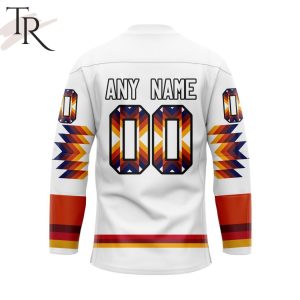 NHL Edmonton Oilers Special Design With Native Pattern Hockey Jersey