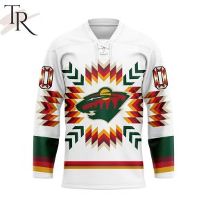 NHL Minnesota Wild Special Design With Native Pattern Hockey Jersey