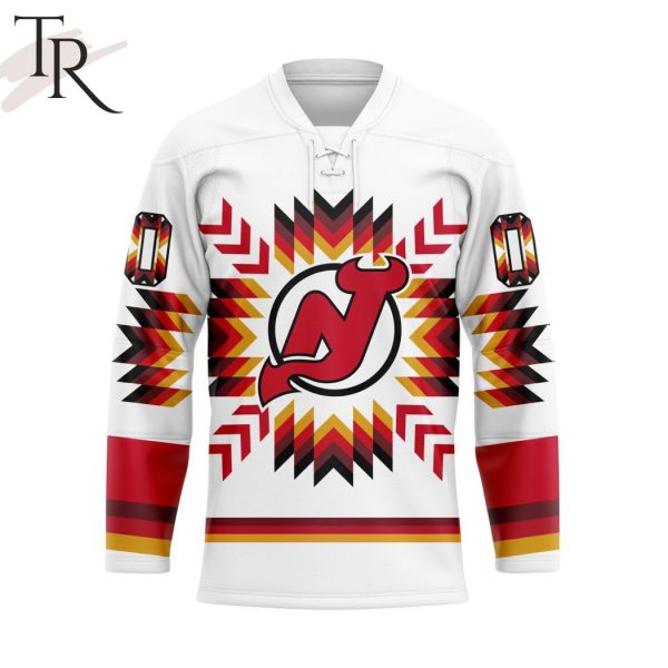 NHL New Jersey Devils Special Design With Native Pattern Hockey Jersey