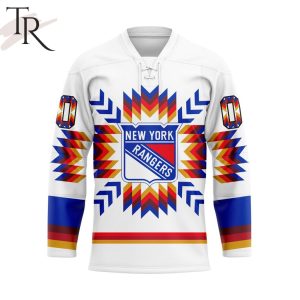 NHL New York Rangers Special Design With Native Pattern Hockey Jersey