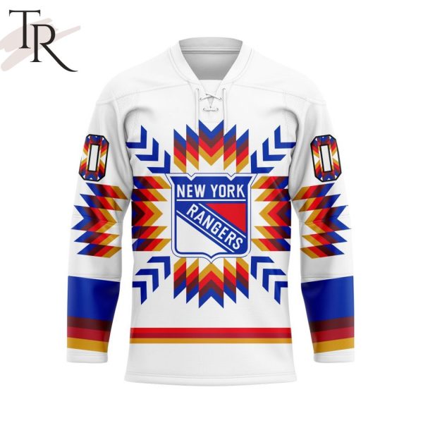 NHL New York Rangers Special Design With Native Pattern Hockey Jersey