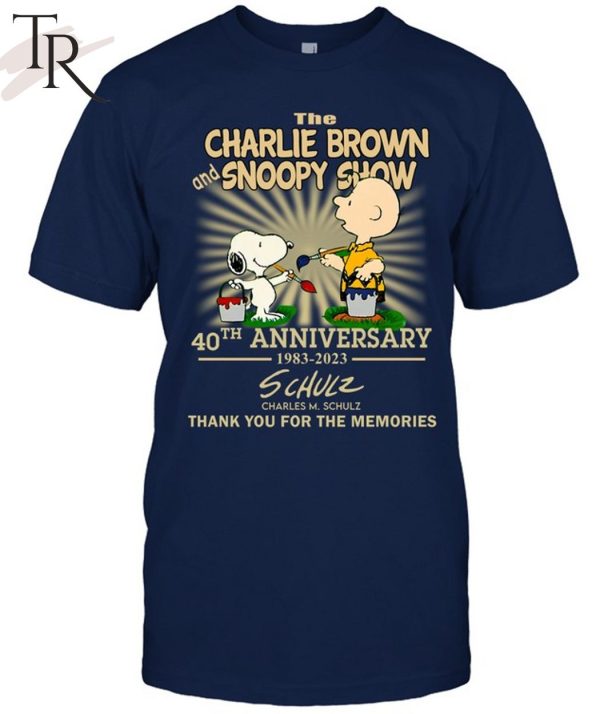 The Charlie Brown And Snoopy Show 40th Anniversary 1983 – 2023 Charles M.Schulz Thank You For The Memories T-Shirt