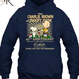 The Charlie Brown And Snoopy Show 40th Anniversary 1983 – 2023 Charles M.Schulz Thank You For The Memories T-Shirt