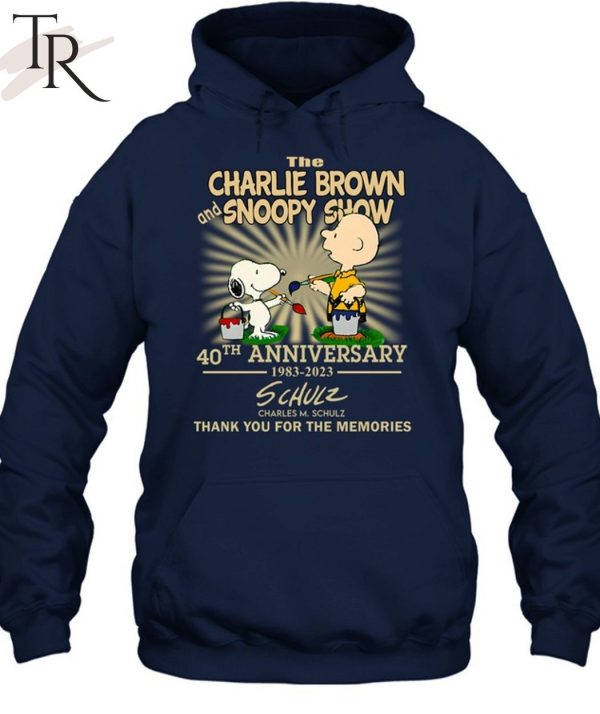 The Charlie Brown And Snoopy Show 40th Anniversary 1983 – 2023 Charles M.Schulz Thank You For The Memories T-Shirt