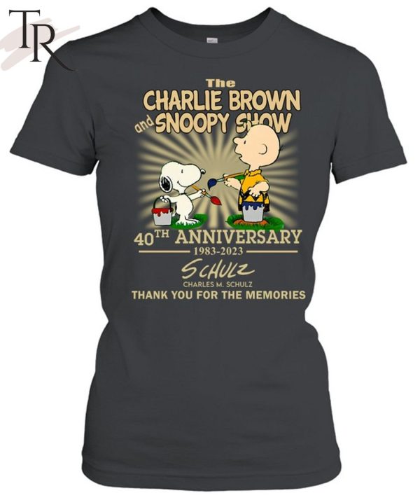 The Charlie Brown And Snoopy Show 40th Anniversary 1983 – 2023 Charles M.Schulz Thank You For The Memories T-Shirt