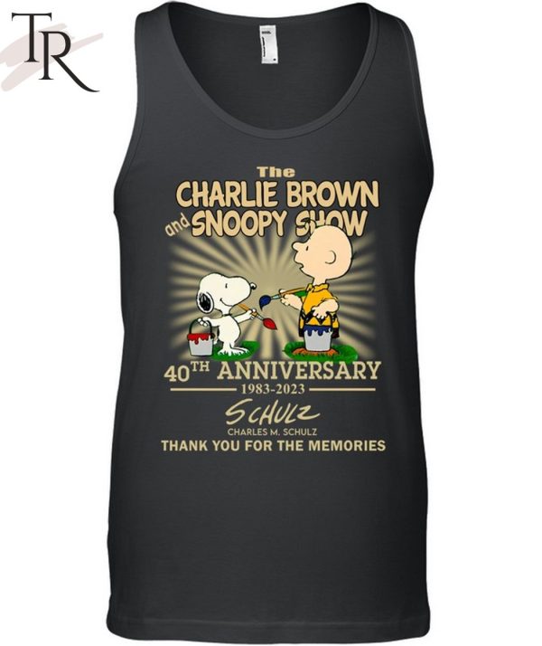 The Charlie Brown And Snoopy Show 40th Anniversary 1983 – 2023 Charles M.Schulz Thank You For The Memories T-Shirt