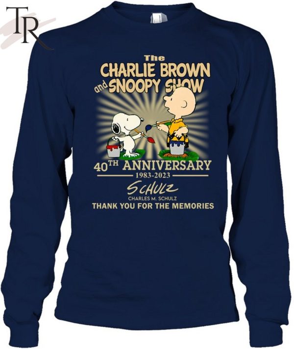 The Charlie Brown And Snoopy Show 40th Anniversary 1983 – 2023 Charles M.Schulz Thank You For The Memories T-Shirt