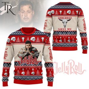 Jelly Roll Somebody Save Me Sweater Christmas