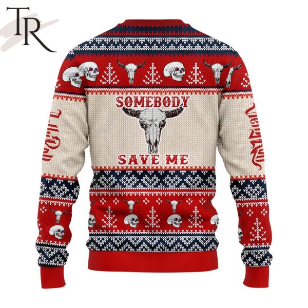 Jelly Roll Somebody Save Me Sweater Christmas